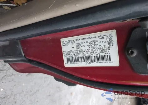 2000 Toyota Tundra Sr5 V8 z USA, uszkodzony, nr VIN 5TBBT4416YS079492